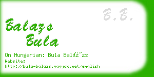 balazs bula business card